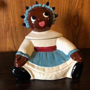VINTAGE METLOX "TOPSY" BLACK AMERICANA COOKIE JAR - IN EXCELLENT CONDITION
